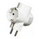 Utikač adapter 'T'  3xšuko 6338-3 bijeli