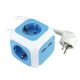 Utičnica KOCKA 4xšuko 2xUSB PPJ 3x1,5 1,4m  234-161