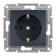 Utičnica 2P+PE 16A 250V sa zaštitom antracit, ASFORA