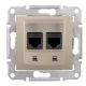 Utičnica 2xRJ45 cat6 UTP titan SEDNA