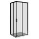 Tuš kabina 90x90x185 KTK crni profil SHOWERLUX